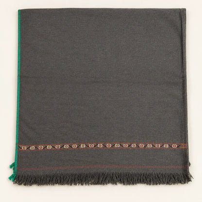 Herati - Handmade Wool Shawl, Dark Brown