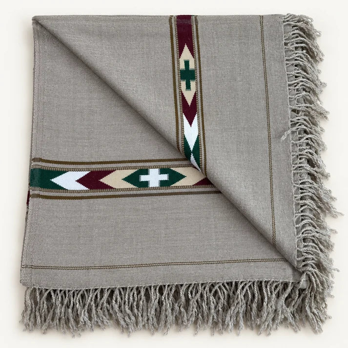 IBEX Sadabahar Swati Kaadi Shawl , Pure and Original Woolen Greyish Color
