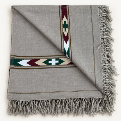 IBEX Sadabahar Swati Kaadi Shawl , Pure and Original Woolen Greyish Color