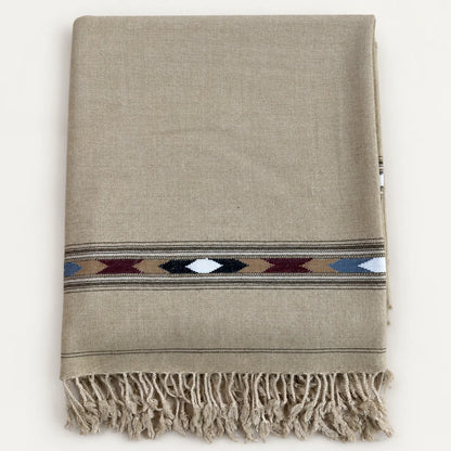 IBEX Sadabahar Swati Kaadi Shawl , Pure and Original Woolen, Sand Beig Color