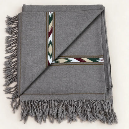 Stonage Sadabahar Swati Kaadi Shawl , Pure and Original Woolen, Grey Color