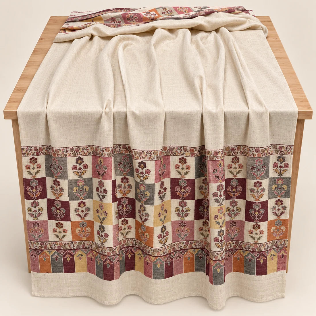 Zahra Multicolor Kani — Handmade Kashmiri Pure Wool Shawl (LKS-01)