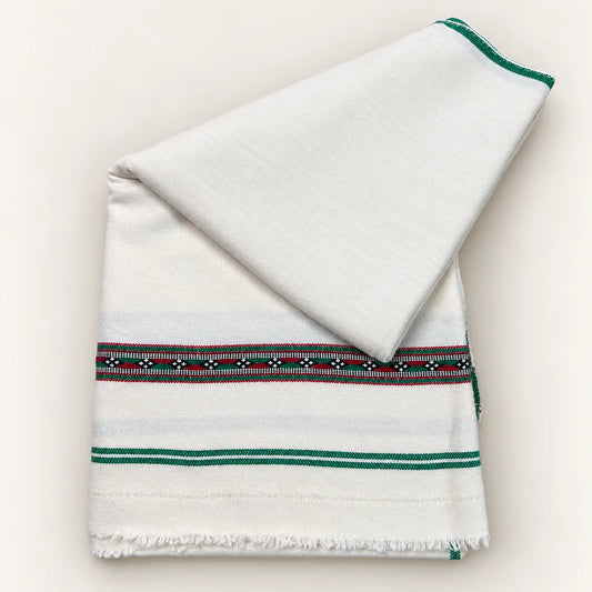 IBEX Pasham-e-Herati — Kashmiri Pasham Shawl, Off-White Color