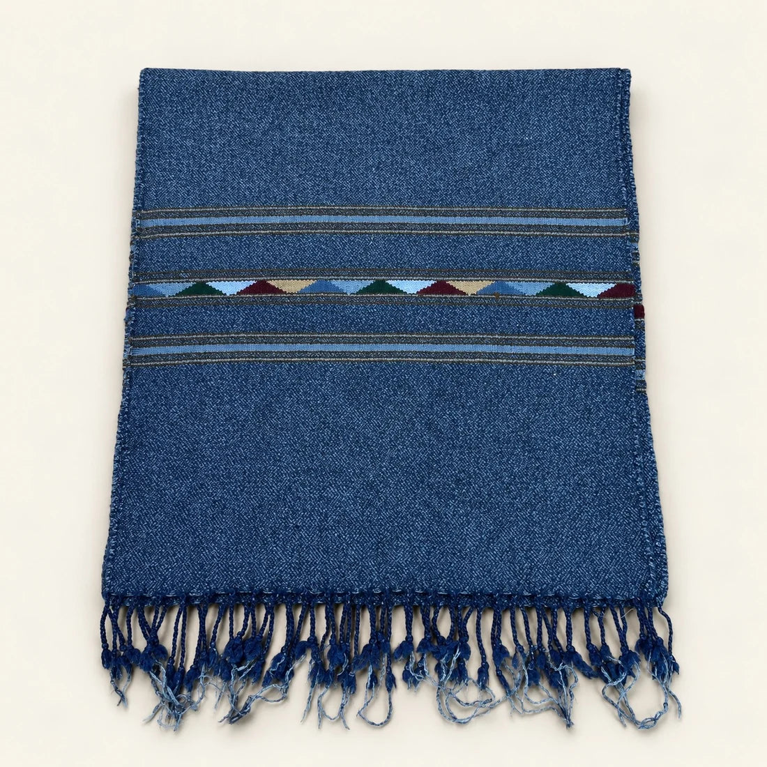 Handmade Soft , Wool Mufflers- Blue