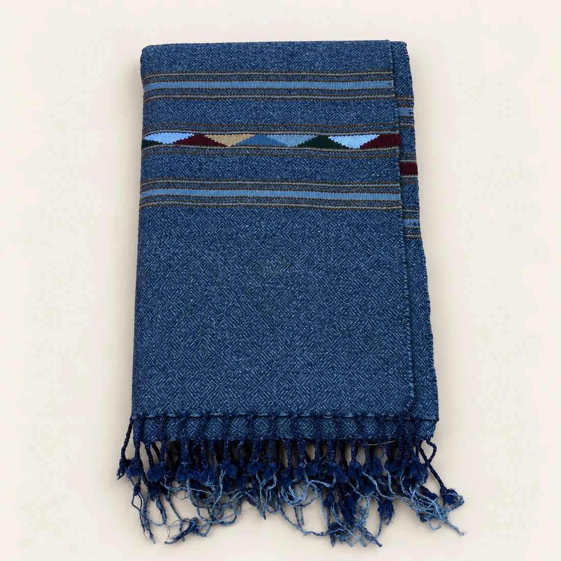 Handmade Soft , Wool Mufflers- Blue