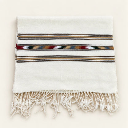 Angoora Wool Handmade Soft Mufflers- Off-white