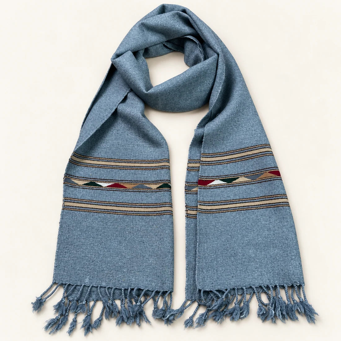 Handmade Soft , Wool Mufflers- Grey