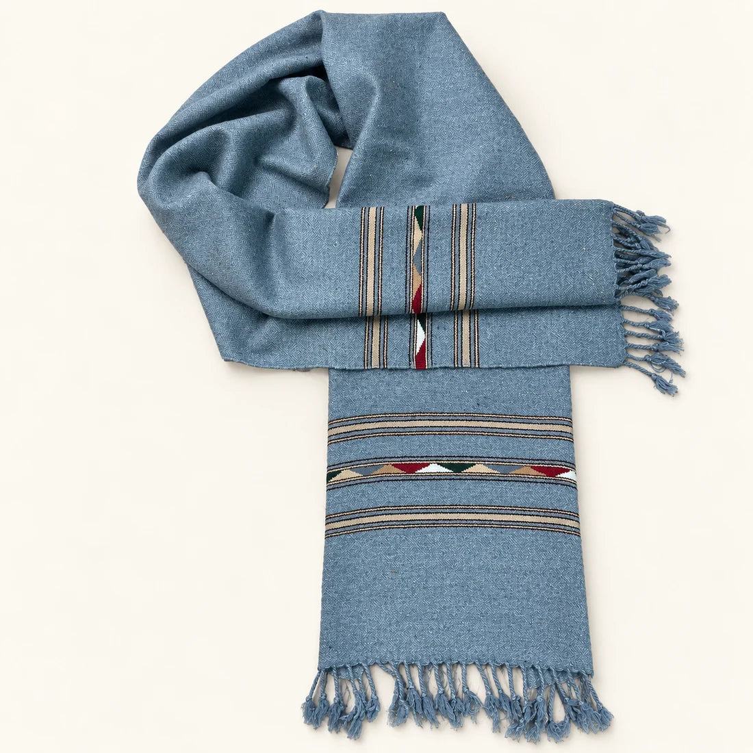 Handmade Soft , Wool Mufflers- Grey