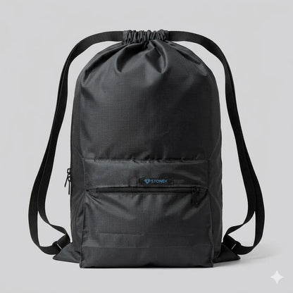 Drawstring Bag – , Waterproof, All-Purpose for Hajj Umrah College/Uni , Gym & Daily Use ( Greyish Black)