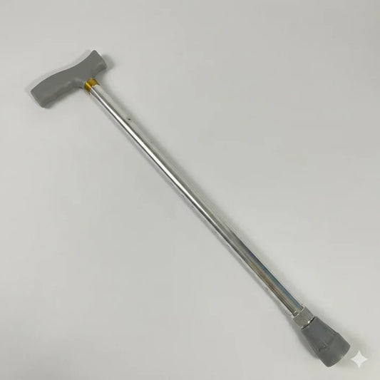 Premium Adjustable Aluminium Walking Stick – Elegant Silver Color