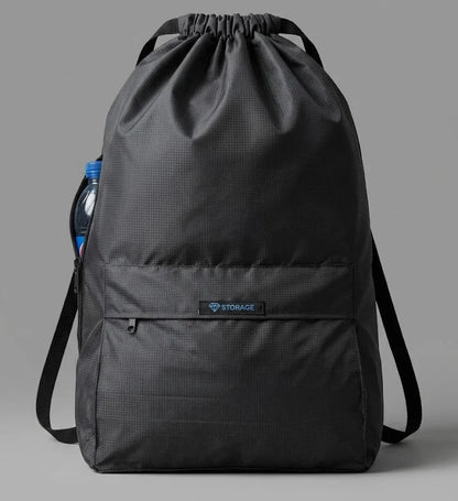Drawstring Bag – , Waterproof, All-Purpose for Hajj Umrah College/Uni , Gym & Daily Use ( Greyish Black)