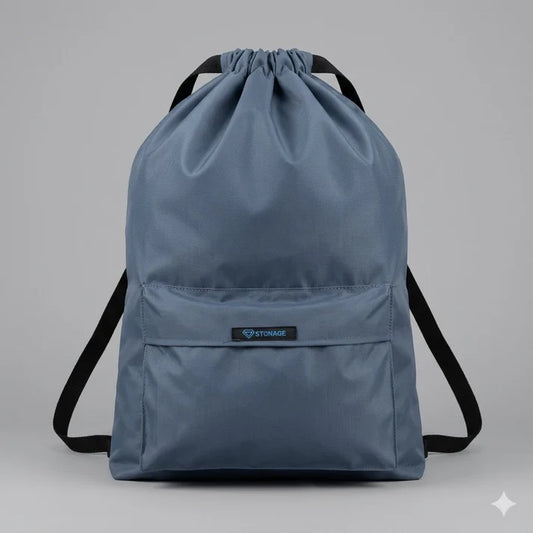 Drawstring Bag – , Waterproof, All-Purpose for Hajj Umrah College/Uni , Gym & Daily Use ( Blueish Grey)