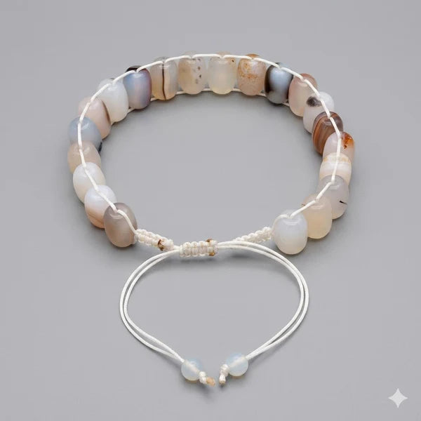 Turkish Round White Aqeeq Stone Tasbeeh 21 Beads