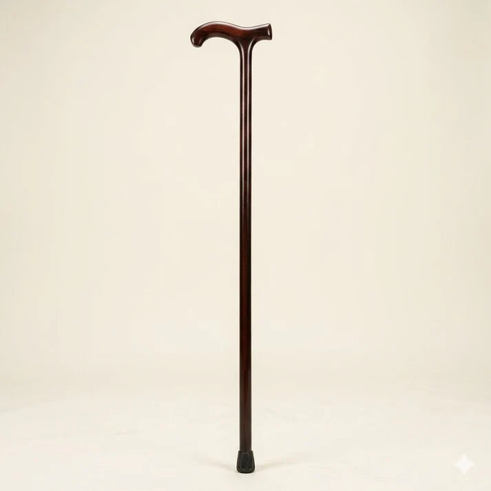 Smoothie Premium Walking Stick Dark Brown Color (T Shape)