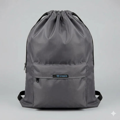Drawstring Bag – , Waterproof, All-Purpose for Hajj Umrah College/Uni , Gym & Daily Use ( Light Grey)