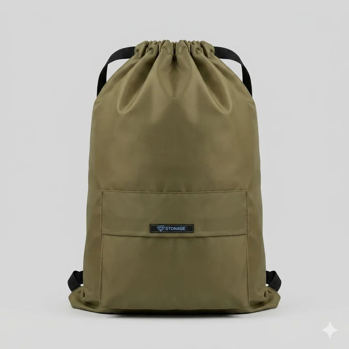 Drawstring Bag – , Waterproof, All-Purpose for Hajj Umrah College/Uni , Gym & Daily Use ( Olive Green)