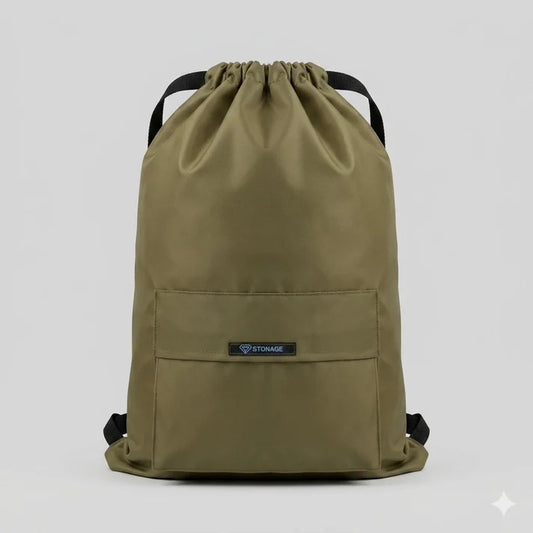 Drawstring Bag – , Waterproof, All-Purpose for Hajj Umrah College/Uni , Gym & Daily Use ( Olive Green)