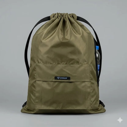 Drawstring Bag – , Waterproof, All-Purpose for Hajj Umrah College/Uni , Gym & Daily Use ( Olive Green)