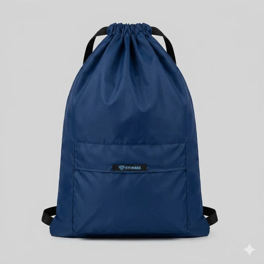 Drawstring Bag – , Waterproof, All-Purpose for Hajj Umrah College/Uni , Gym & Daily Use ( Navy Blue)