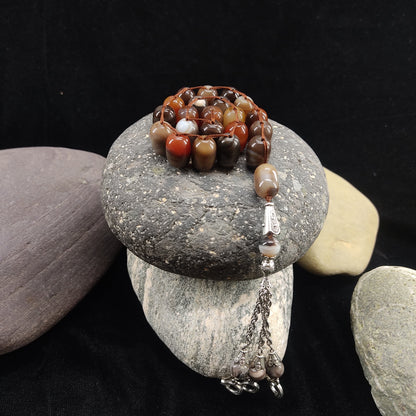Sulaimani Aqeeq  Stone Tasbeeh Turkish Style  12mm/21 Beads