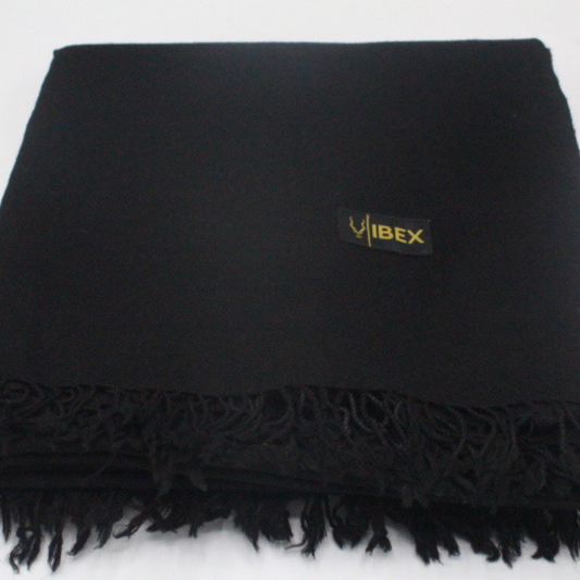 Swati Shawl Plain Black