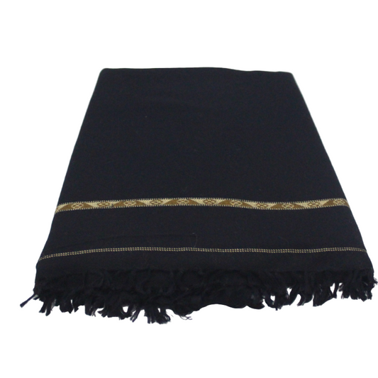 96 Pashmina Swati Shawl  Black Color