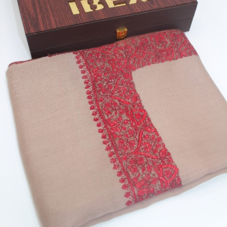 Kashmiri Shathosh Shawl BROWN Color