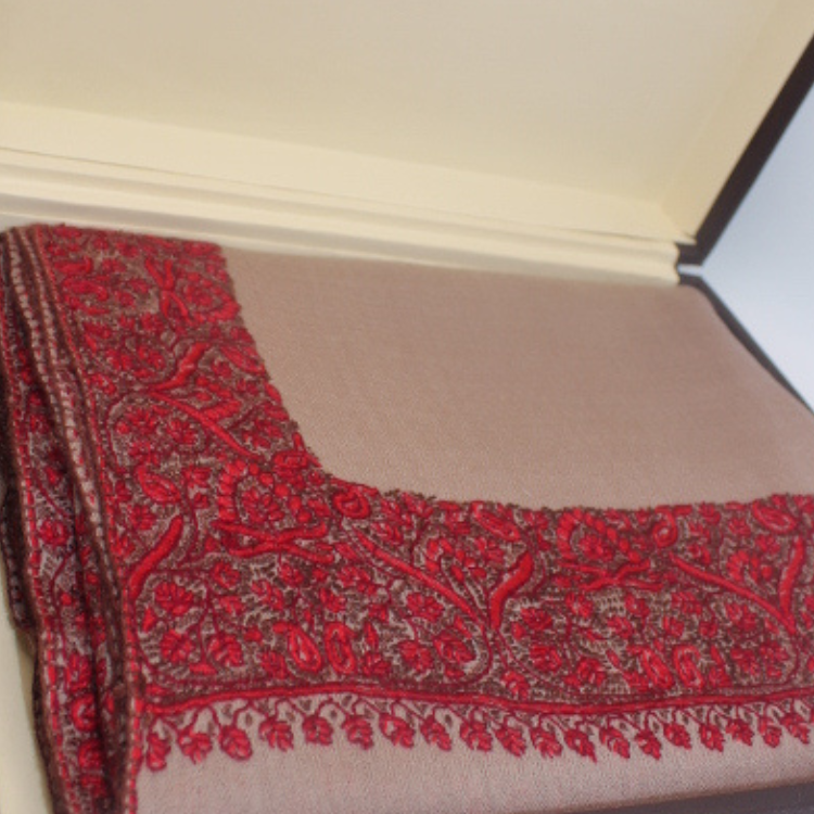 Kashmiri Shathosh Shawl BROWN Color